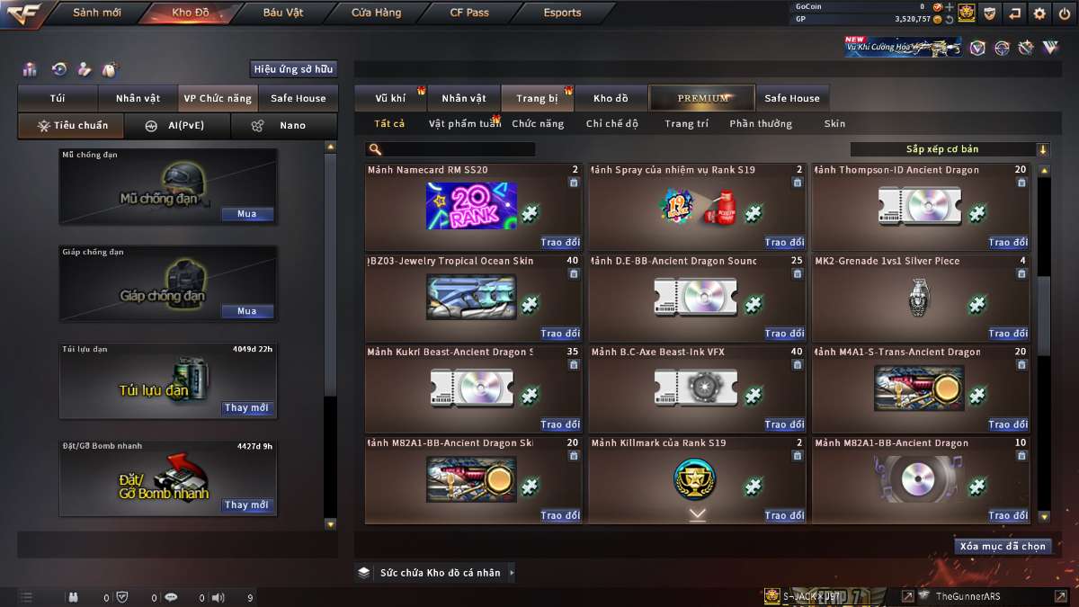 shop acc cf uy tin gia re